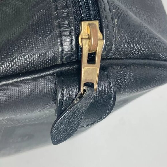 Dior vintage Trotter Hand Bag Tote Bag Duffle Bag Leather/PVC Black - Picture 3 of 13